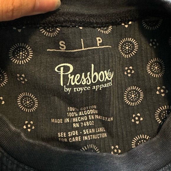 Pressbox Clemson Tigers nave blue corded crew neck sweatshirt - Picture 8 of 8